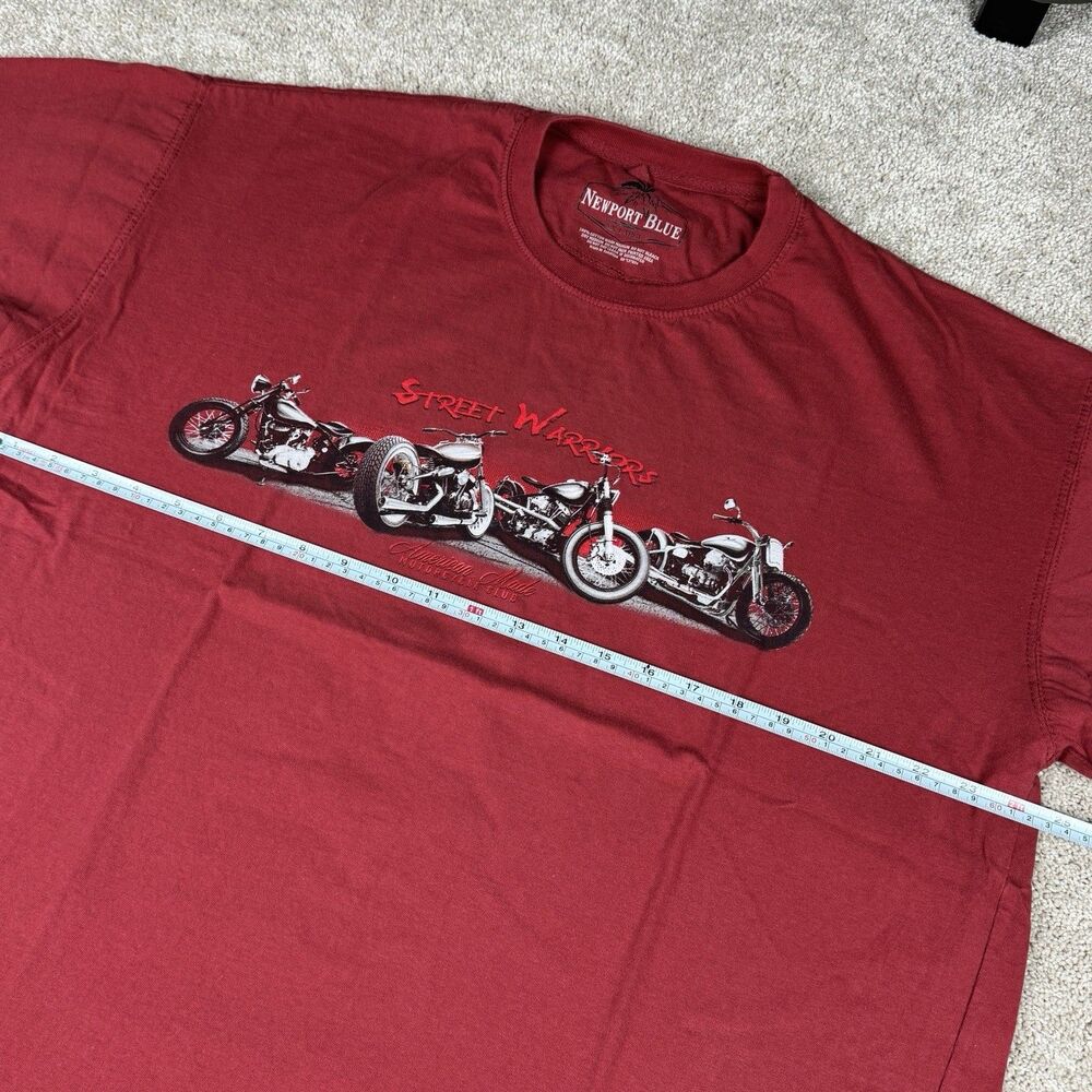 LOT OF 2 Newport Blue TShirts Motorcycle Classic Cars Y2K VTG Graphic Mens 2XL - Picture 11 of 13